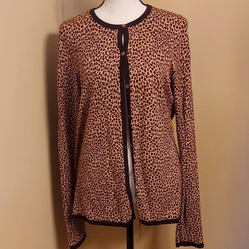 Animal print cardigan by Real Clothes